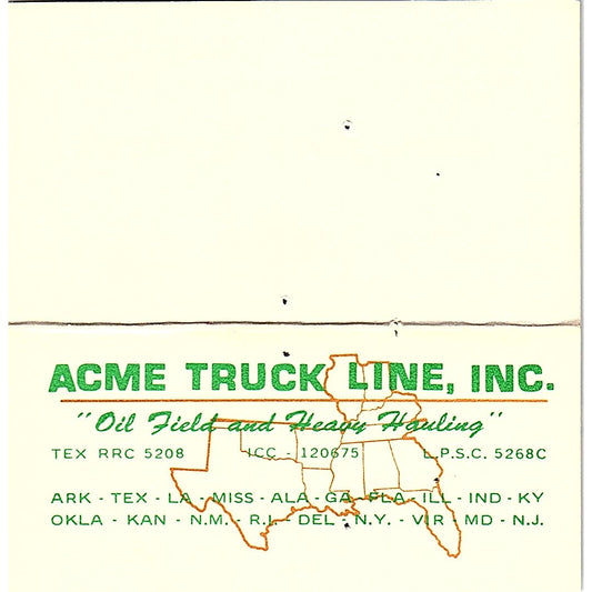 Acme Truck Line Terminals Michael G Maguire Houston Texas Business Card SB4-B6