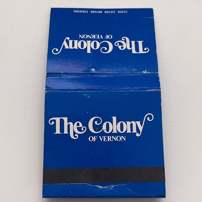 The Colony of Vernon Hartford Turnpike Vintage Matchbook Cover TB8-MB-4