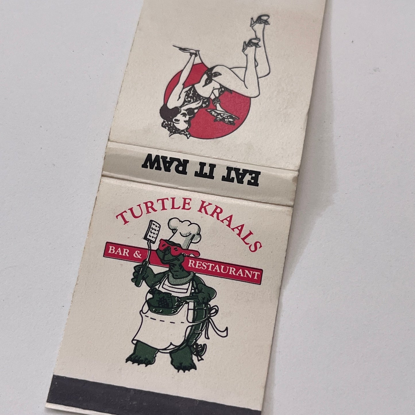 Turtle Kraals Restaurant Key West FL Vintage Matchbook Cover TB8-MB-9