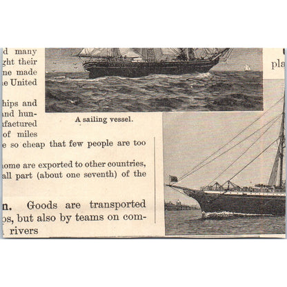 Old-Time Method of Weaving and Spinning 1901 Engraving AF2-P2