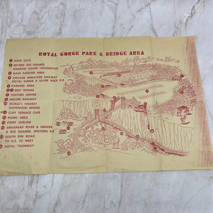 1960s Your Day in Royal Gorge Park Canon City CO Map Leaflet Brochure L3-5