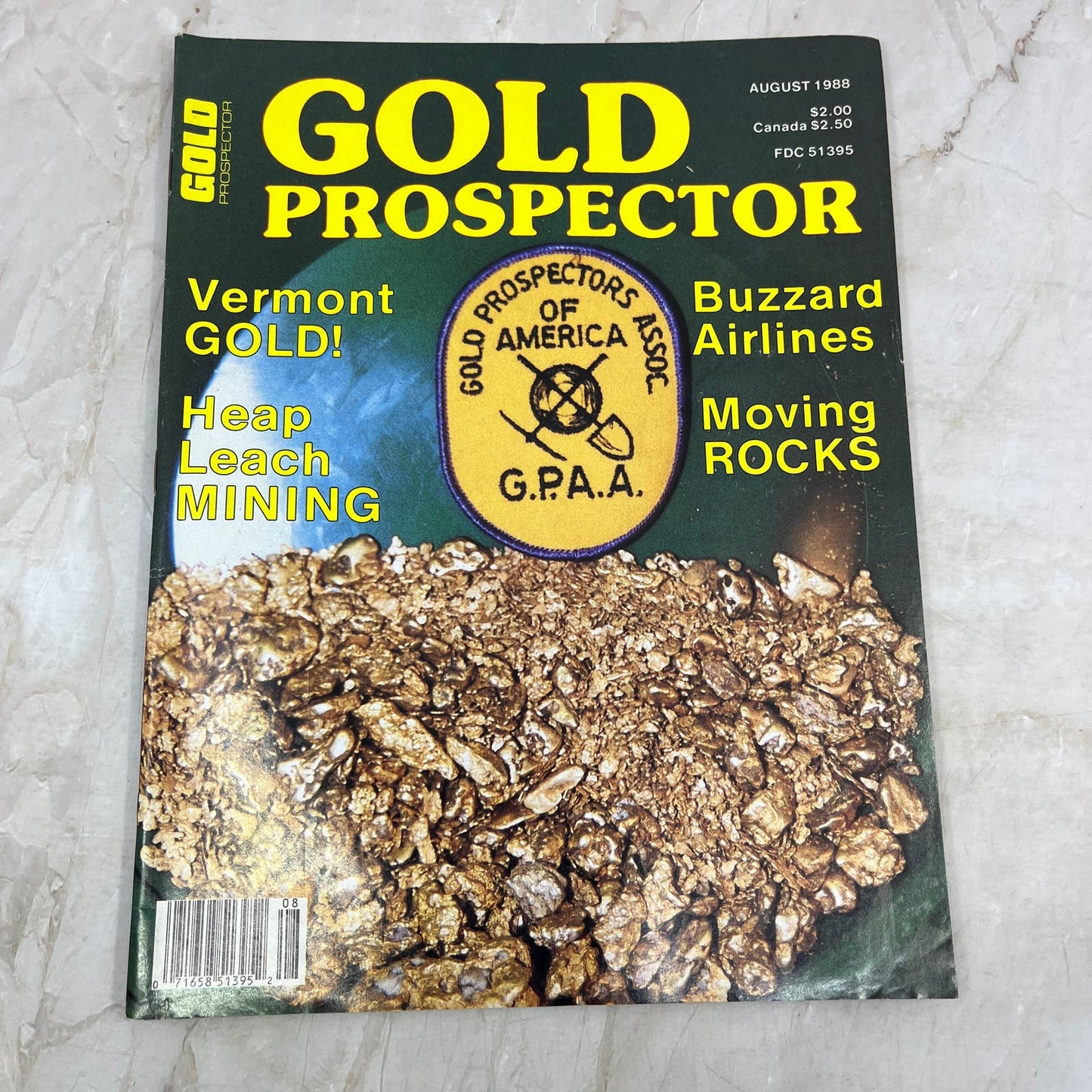 1988 Aug - Gold Prospector Treasure Hunting Magazine Vermont Gold M20