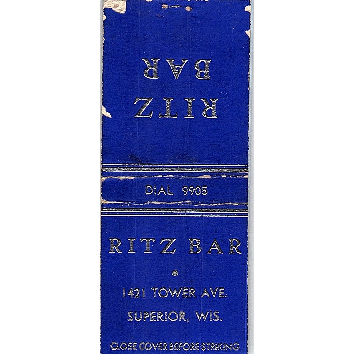 Ritz Bar Superior WI Vintage Matchbook Cover SF3-Y6