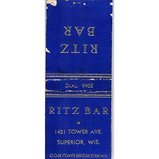 Ritz Bar Superior WI Vintage Matchbook Cover SF3-Y6