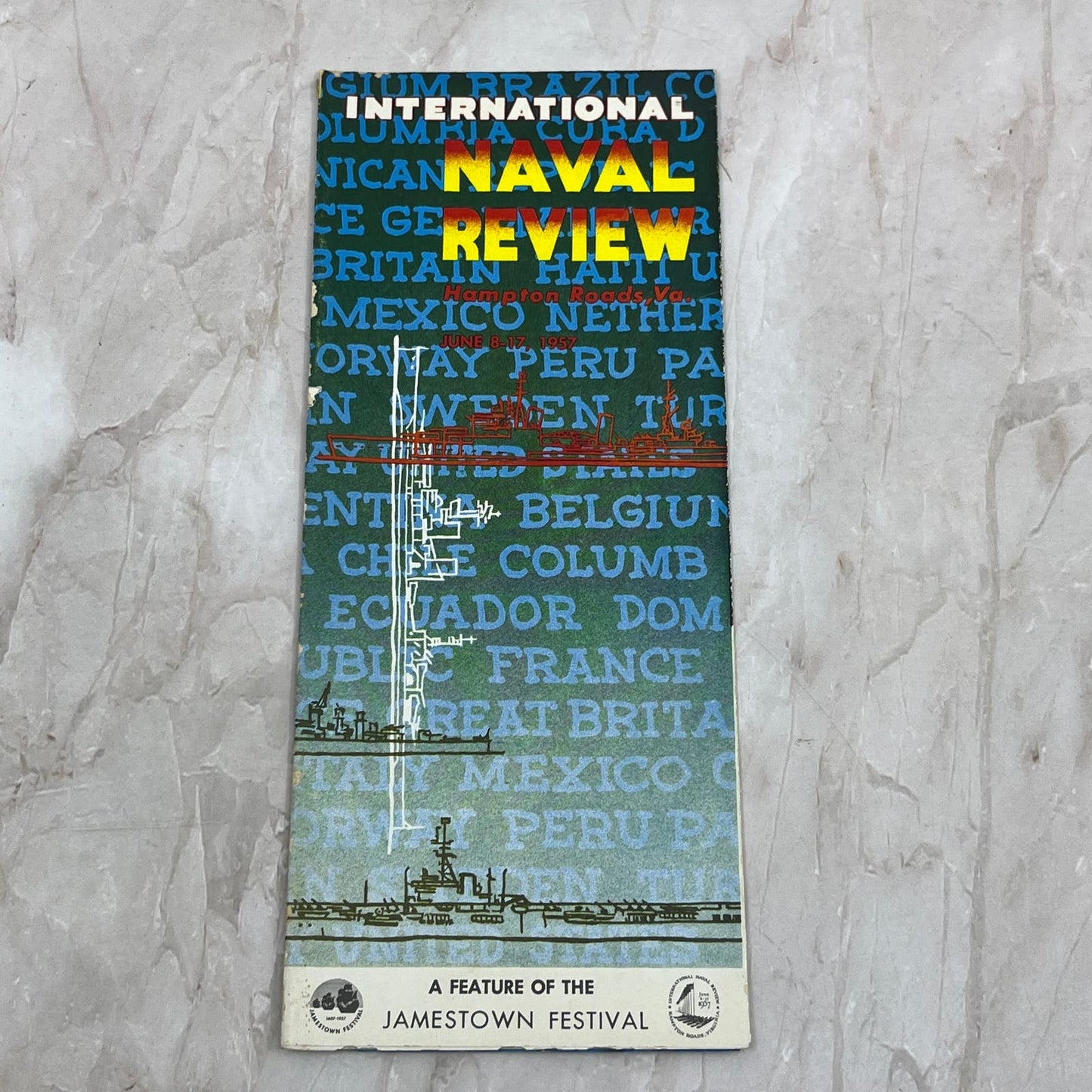 1957 Hampton Roads Virginia International Naval Review Brochure TG8-VV