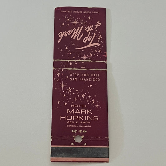 Hotel Mark Hopkins Geo. D Smith Nob Hill San Francisco Matchbook Cover TB6-MB2-4