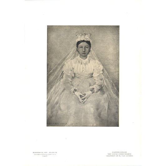 The Young Communiante - Bastien-Lepage 1908 Victorian Art Print AB8-MA9