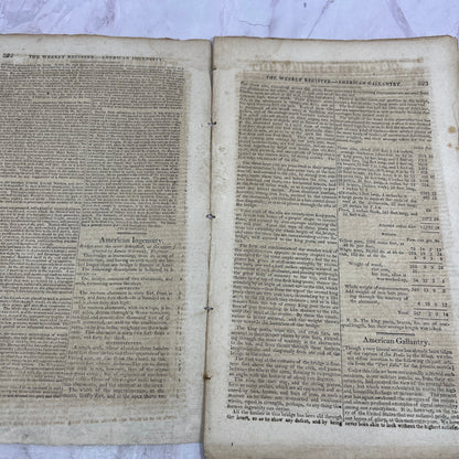 1813 Jan Baltimore Weekly Register - War of 1812 Events of the War D22