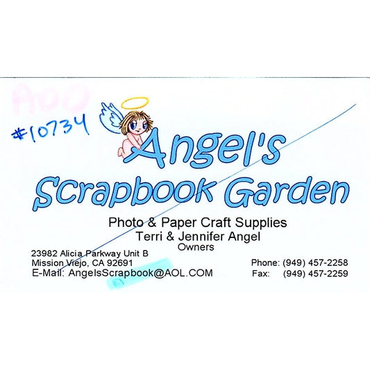 Terri & Jennifer Angel's Scrapbook Garden Mission Viejo CA Business Card SC9-B9