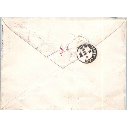1890 Postal Cover Barnard Castle England 4 to Northallerton William Watts P4-7