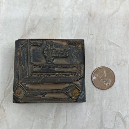 Hadleigh Linen - Vintage Letterpress Printers Block Plate TG8