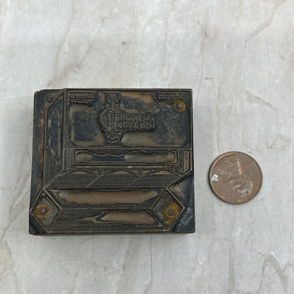Hadleigh Linen - Vintage Letterpress Printers Block Plate TK3
