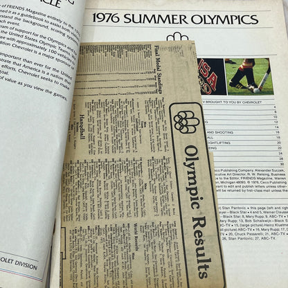1976 Summer Olympics - Chevrolet FRIENDS Magazine - Special Issue TI9-P3
