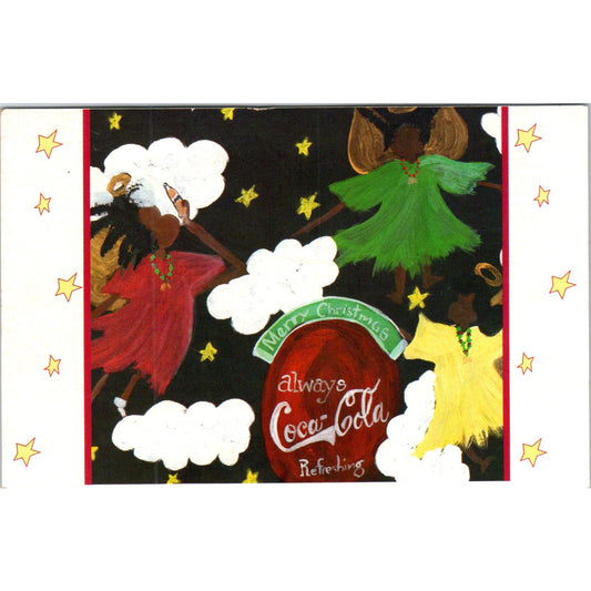 Coca-Cola Christmas Angels Jamekia Nelson Birmingham - Vintage Postcard AB8-RS1