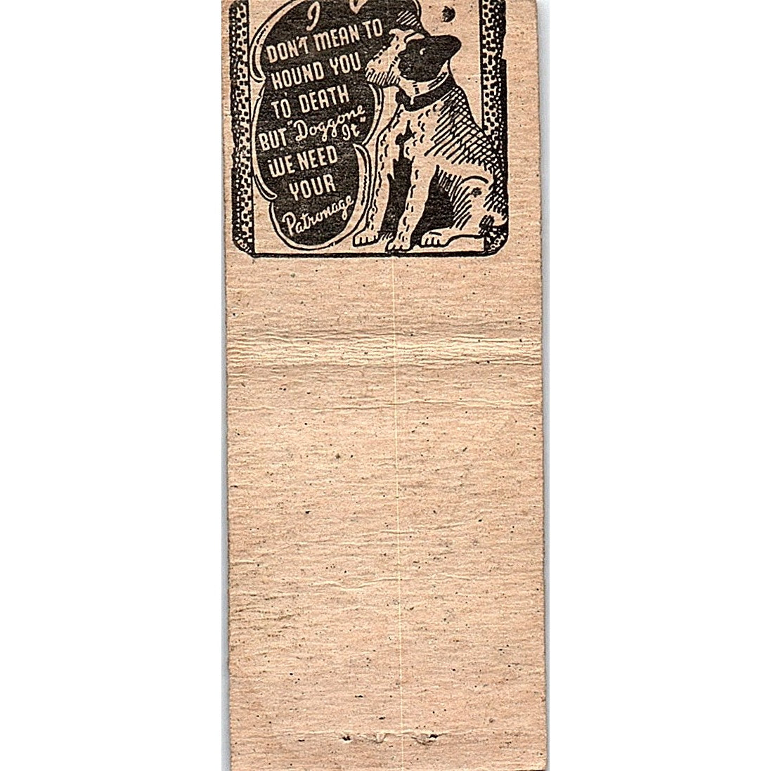 Tony's Tavern Tony Grum Greenwood WI Pinup Vintage Matchbook Cover SC7-Y2