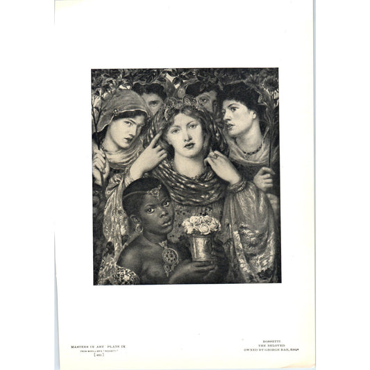 The Beloved - Rossetti c1905 Art Print D14