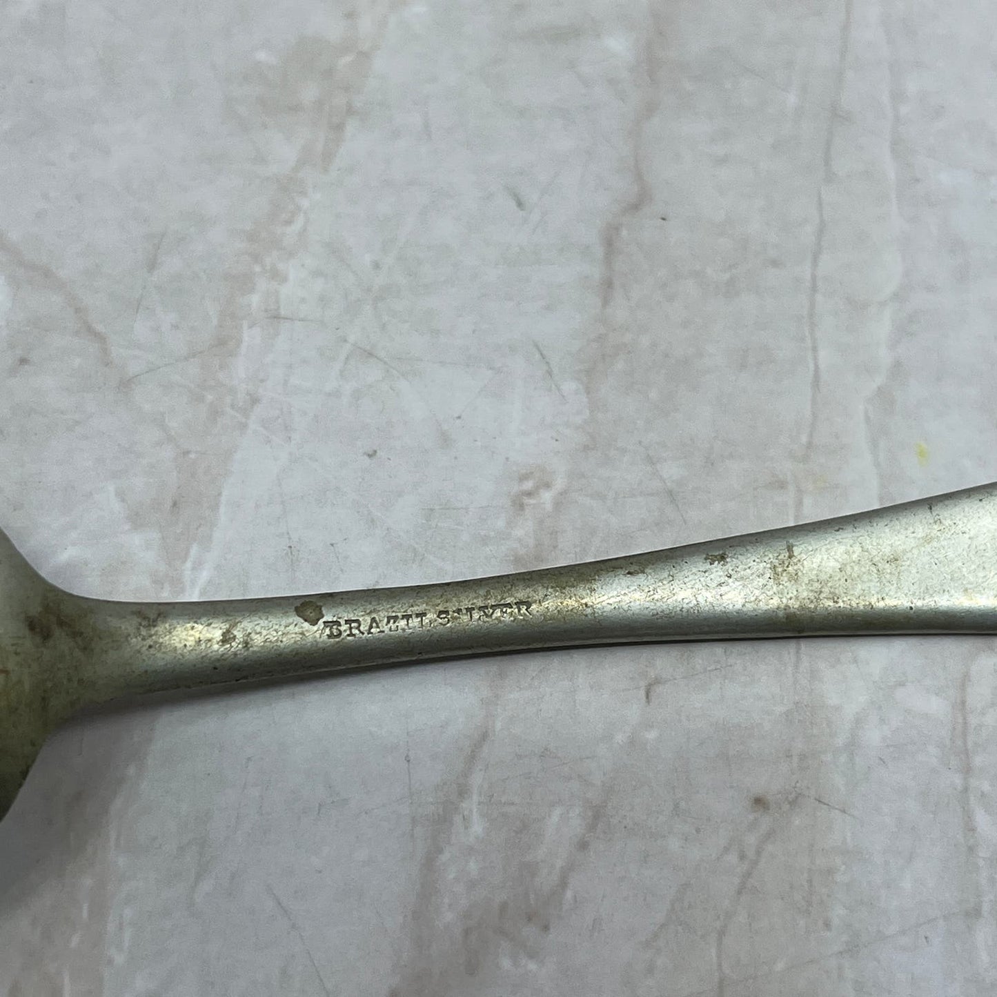 Vintage R Monogrammed Spoon Brazil Silver TG9-SP