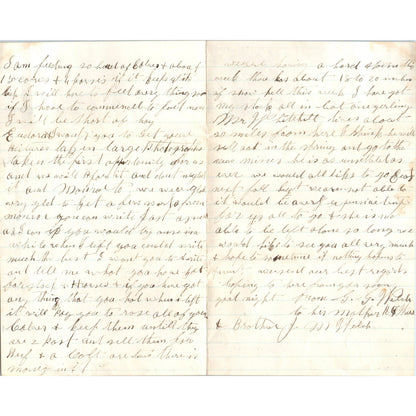 1884 Handwritten Letter Gilman G. Welch Deer Lodge Montana AF7-E6