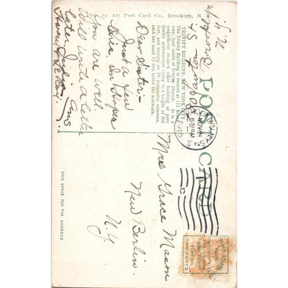 1915 Trinity Building New York City Antique Postcard PC8