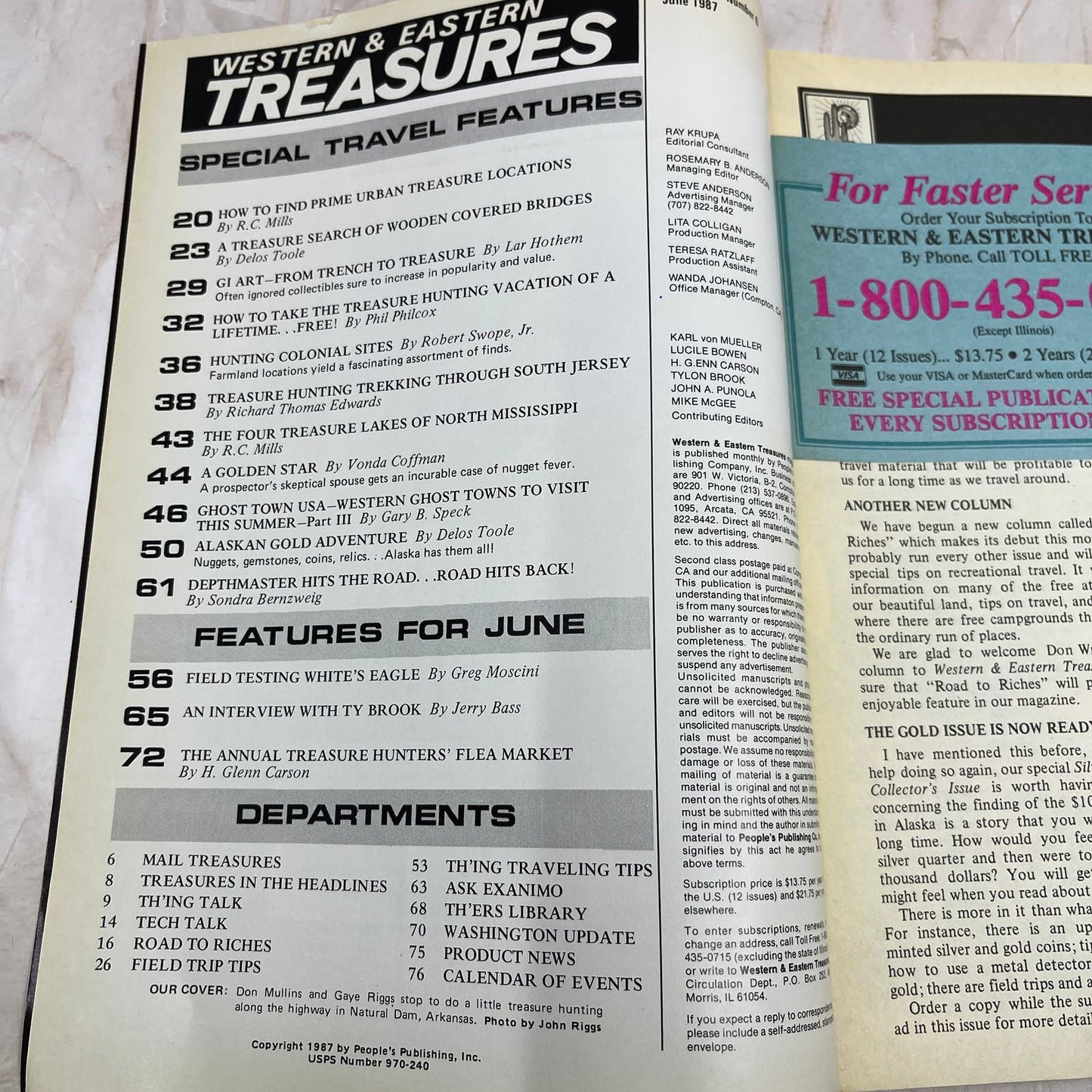 1987 June - Western & Eastern Treasures Magazine - Treasure Hunting Gold M12