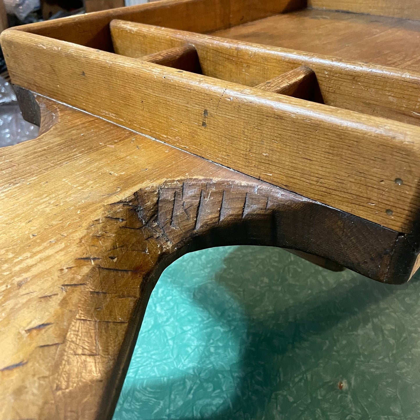 Vintage Handmade Primitive Wooden Solid Wood Cobblers Bench Coffee Table