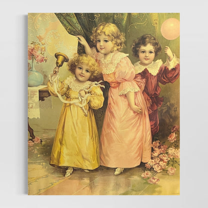 Vintage Print - Surprise Party - Large Germany Lithograph 15x18" FL6-11