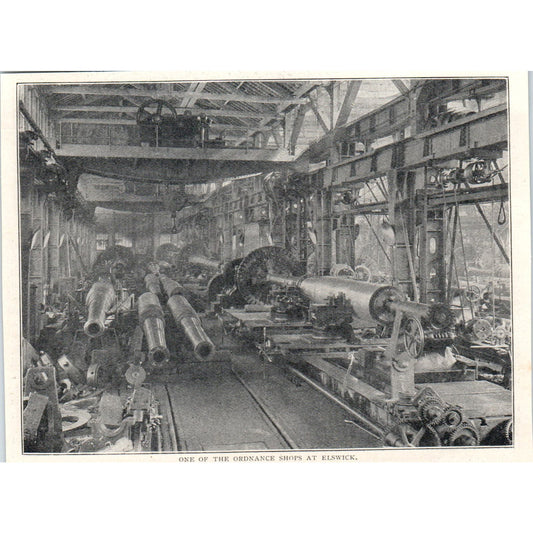 One of the Ordinance Shops at Elswick 1897 Victorian Print AE9-TS3