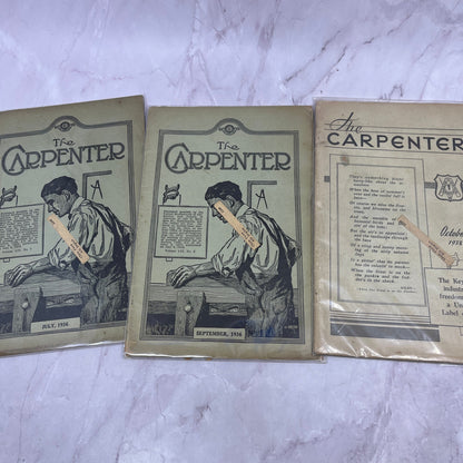 1930s The Carpenter Magazine Lot of 14 Issues L1-6