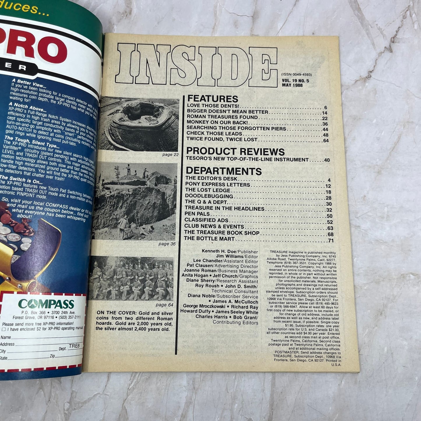 1988 May - Treasure Magazine - Treasure Hunting Prospecting Metal Detector M15