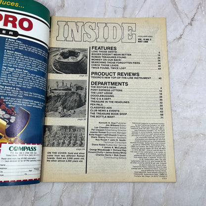 1988 May - Treasure Magazine - Treasure Hunting Prospecting Metal Detector M15