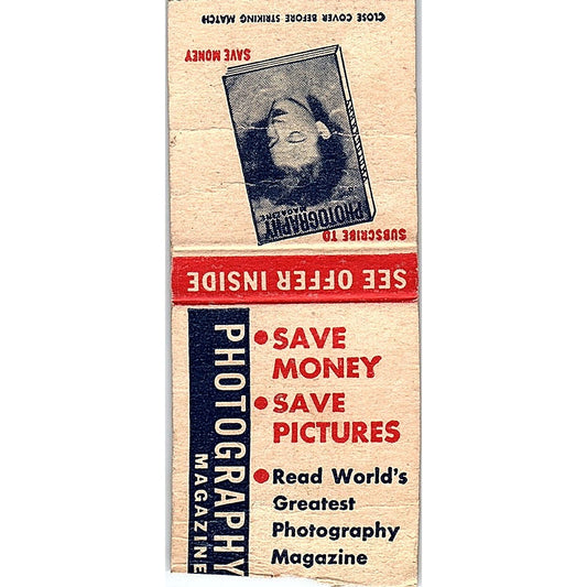 Photography Magazine Vintage Matchbook Cover SC7-Y10