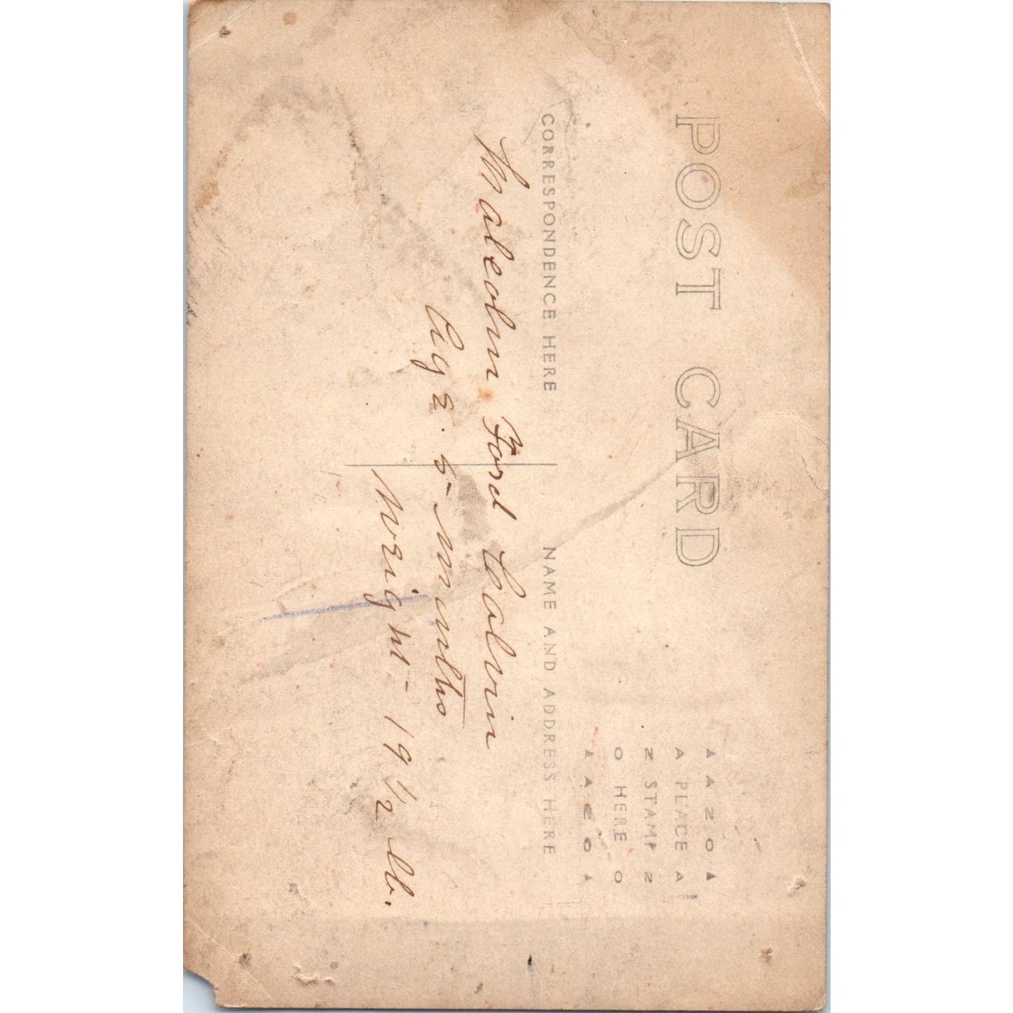 Baby Malcolm Ford Calvin in Wash Basin Antique RPPC Postcard AE2