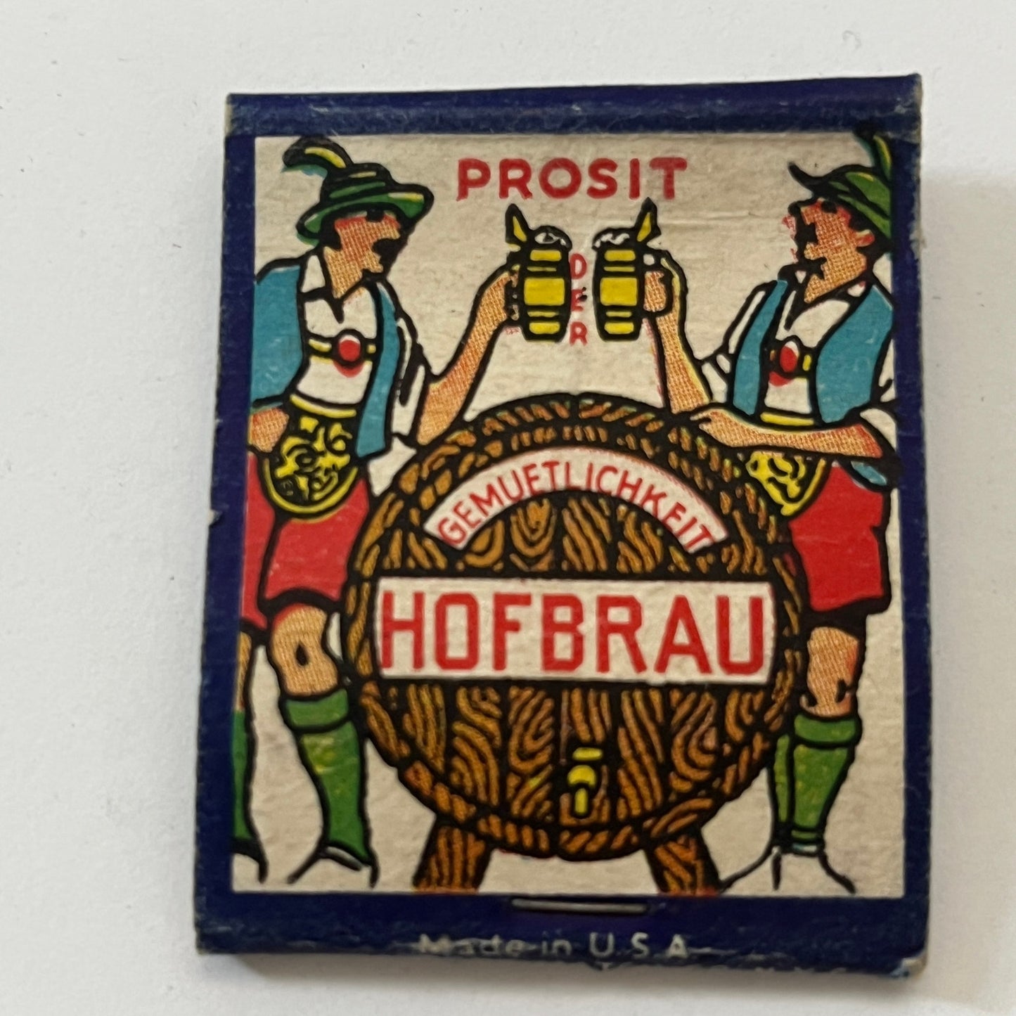 Original Hofbrau Dine-Dance 371 Trumbull St Vintage Matchbook Cover TB6-MB1-2