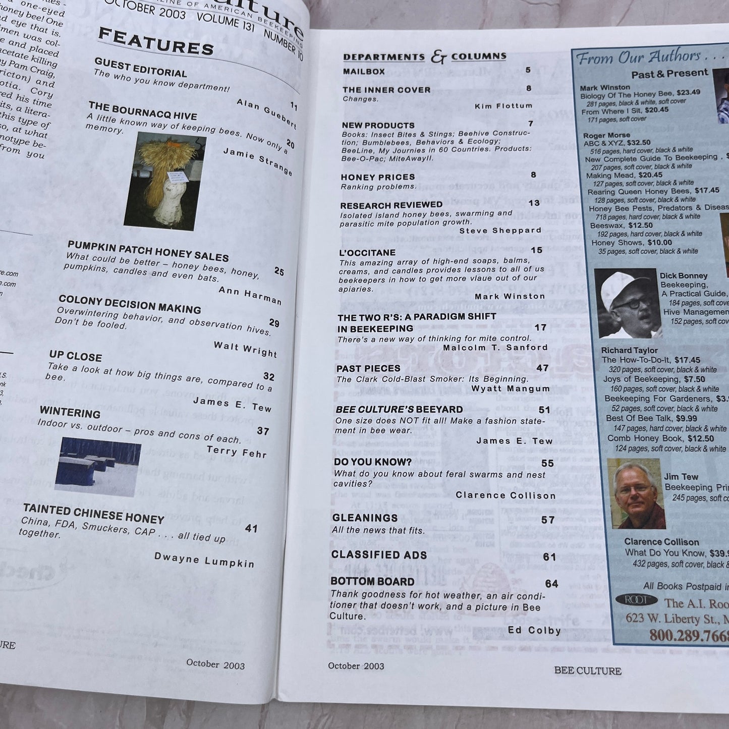 2003 Oct - Bee Culture Magazine - Bees Beekeeping Honey M32