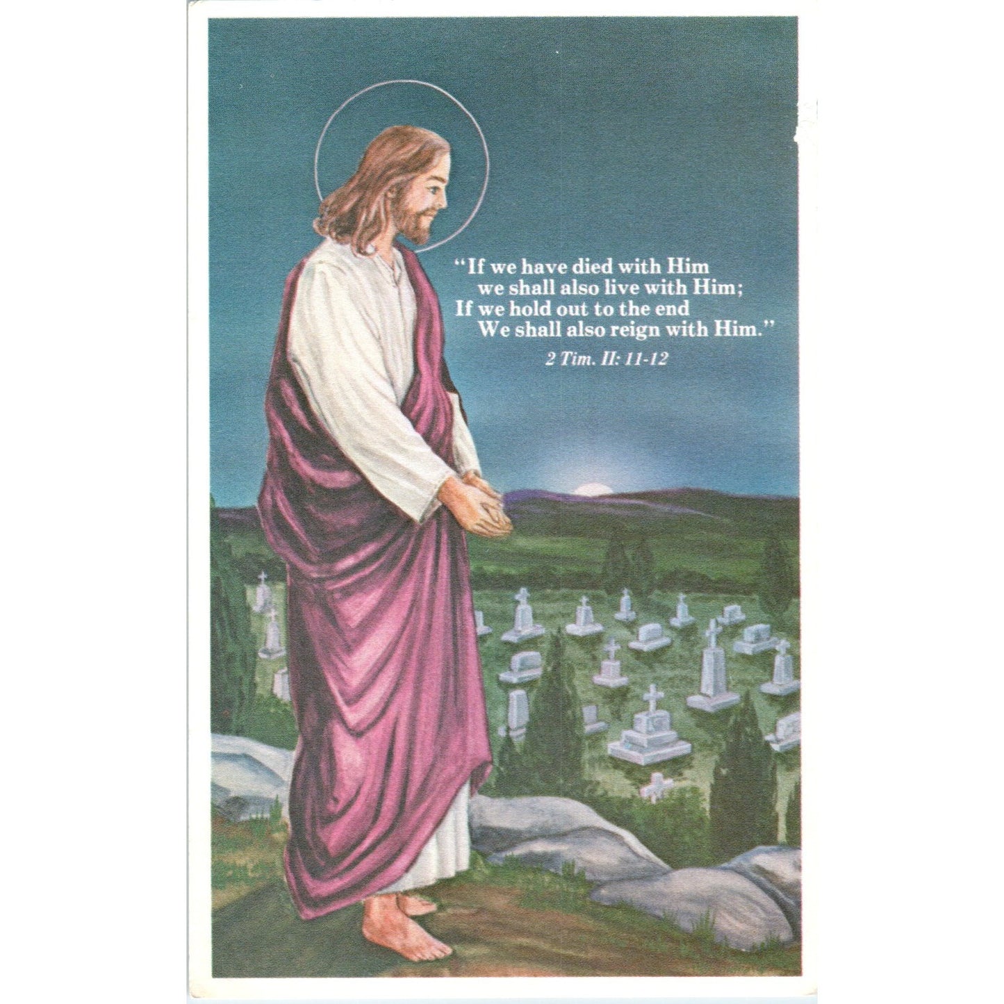His Holy Will 2 Tim. II:11-12 Catholic Missions Boylston AL Vintage Card TH2-PC1
