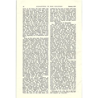 European Foul-Blood Treatment Dr. E.F. Philips Beekeeping 1926 Article AG3-9