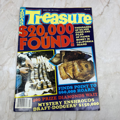 1982 March - Treasure Magazine - Treasure Hunting Metal Detecting Gold Coins M10