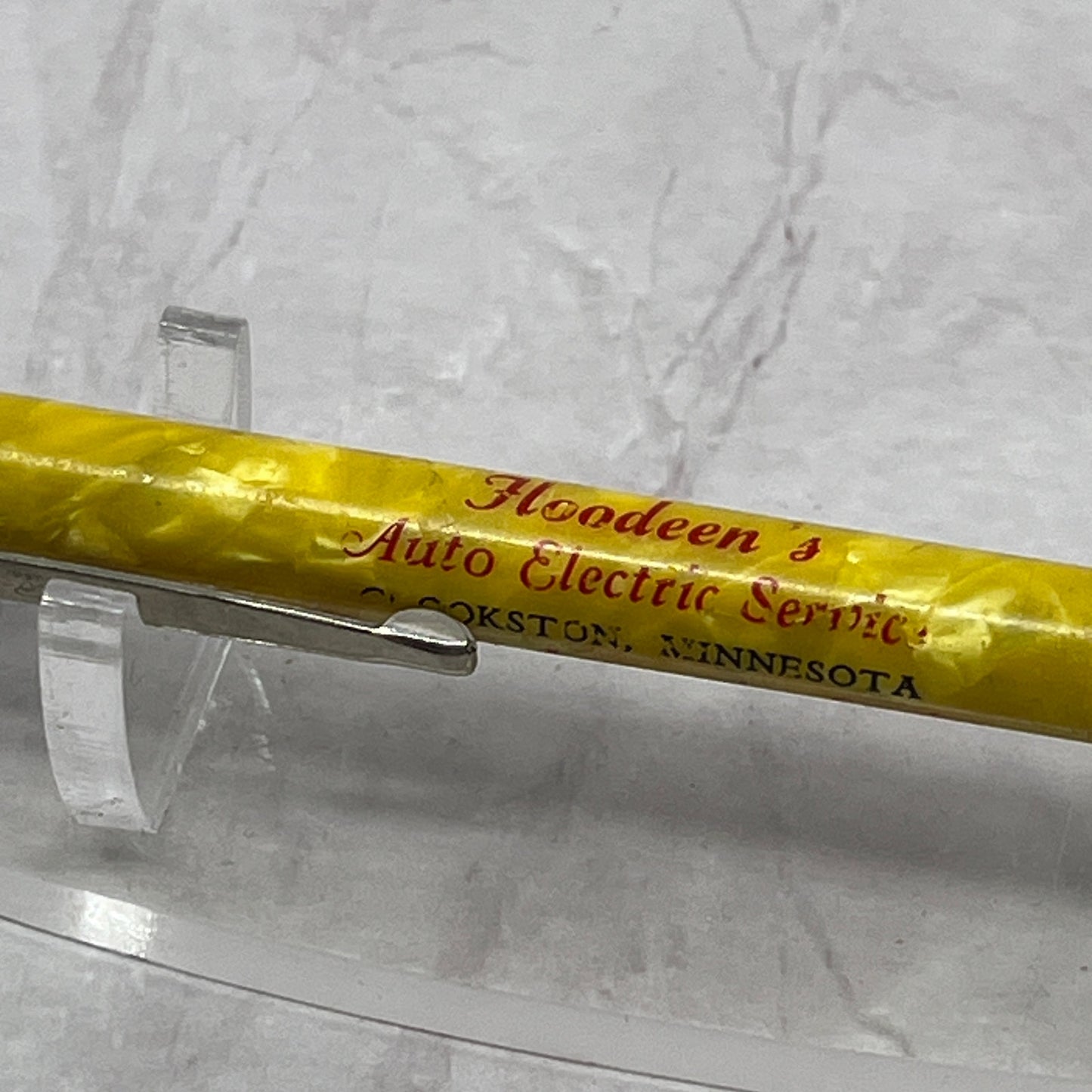 Vtg Hoodeen's Auto Electric Service Crookston Celluloid Mechanical Pencil SC1-P