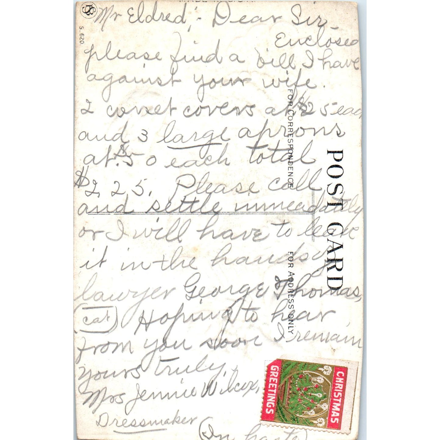 Thanksgiving Turkey Embossed Antique Postcard PC8