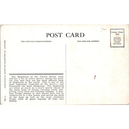 c1910 Spanish American War Engineer Building Pontoon Bridge Postcard PD2