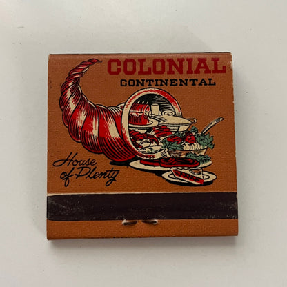 Colonial Continental Lincoln NE Feature Matches Vintage Matchbook TB7-XSM