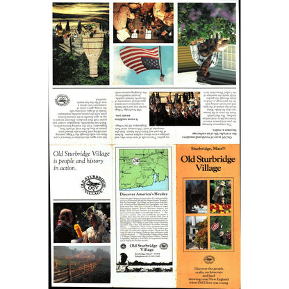 1970s Old Sturbridge Village MA Fold Out Travel Guide V1-1
