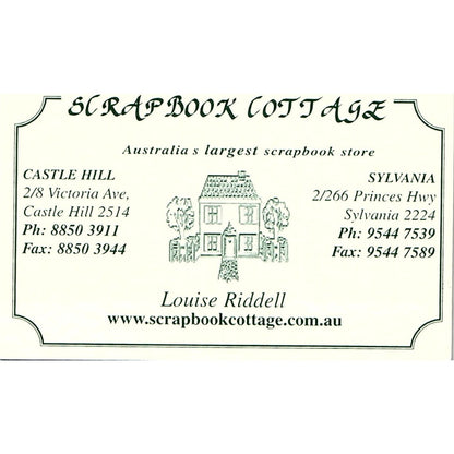 Scrapbook Cottage Louise Riddell Castle Hill Sylvania Australia Card SC9-B10
