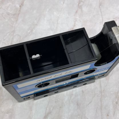 VTG Rewind Desk Tidy Cassette Tape Desktop Pen Pencil Caddy Tape Dispenser TF4