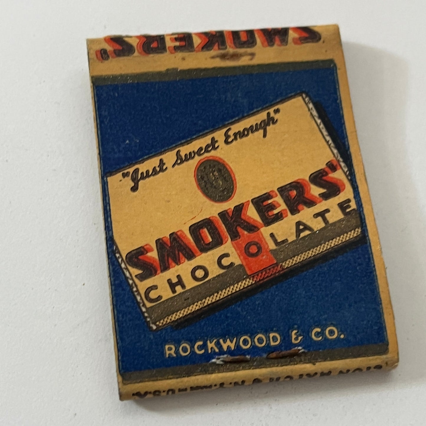 Smokers' Chocolate Rockwood & Co Vintage Matchbook Cover TB8-MB-8