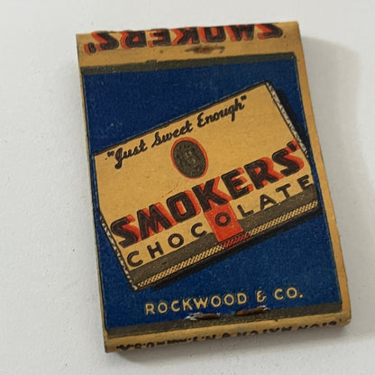 Smokers' Chocolate Rockwood & Co Vintage Matchbook Cover TB8-MB-8