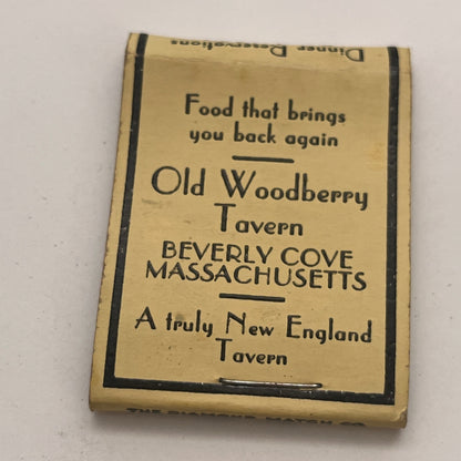 Old Woodberry Tavern Beverly Cove MA Vintage Matchbook Cover TB8-MB2-7