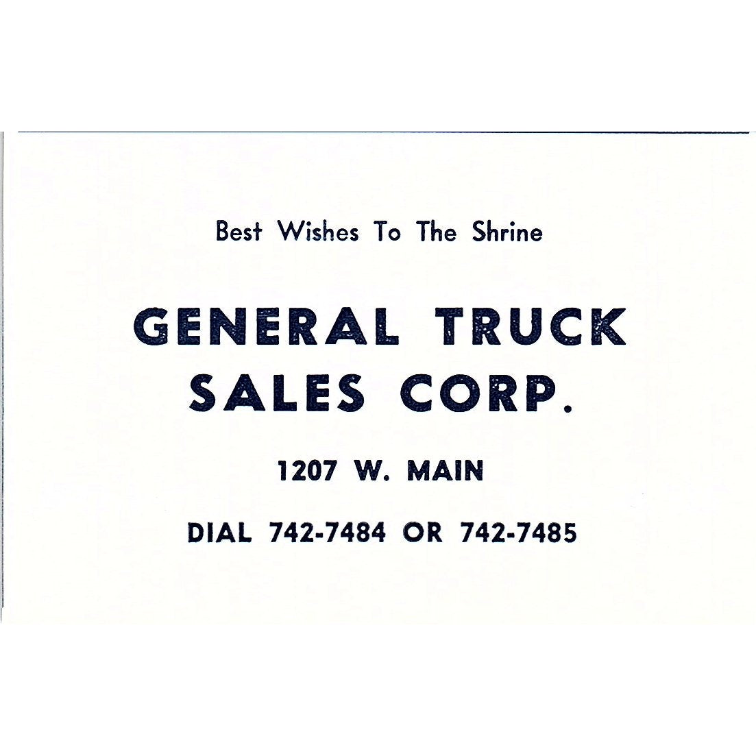 General Truck Sales Corp 1207 W. Main Fort Wayne Indiana 1964 Ad AG1-M6