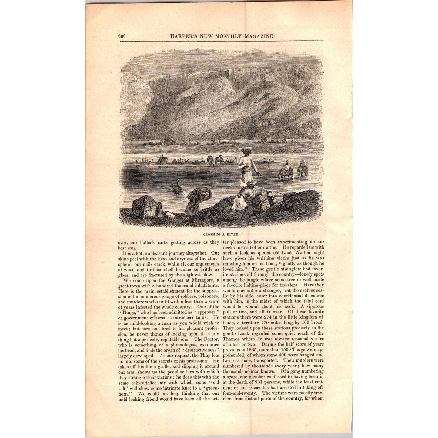 A Naturalist Among the Himalayas Dr. Hooker, James Ross 8 Pages 1854 Article I19