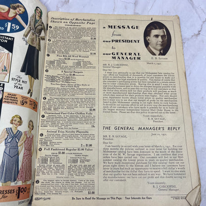1931 M.W. Savage Co. Minneapolis MN Mid Summer Sale Catalog TF5